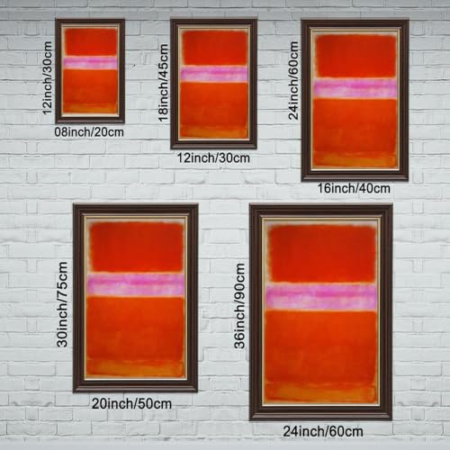Toile Rothko Orange Violet tableau abstrait déco murale