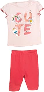 Jockey M M Girls Set Of 2 Pieces Sleeveless T-Shirt&Short Printed Cute Set Of 2 Pieces (pack of 1)