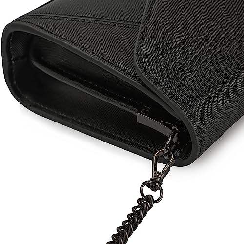 DEXMAY Women Envelope Clutch Faux Saffiano Leather Evening Handbag Foldover Clutch Bag Formal Dressy Purse4