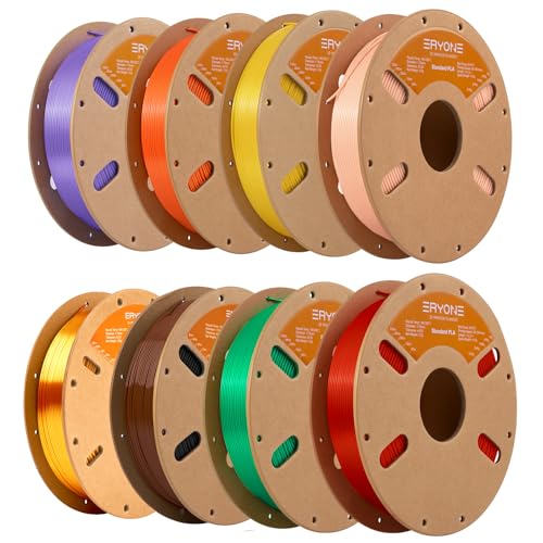 Image of ERYONE PLA Filament 3D Printer Filament Bundle Multicolor 1.75mm + /- 0.03mm, PLA Filament 250g Spool,8 Rolls, Thanksgiving Color Series