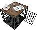 EPIKOIB Heavy Duty Dog Crate Furniture Large Strong Metal Dog Kennels House and Crates for Large Dogs with Two Trays, Easy to Assemble, Black