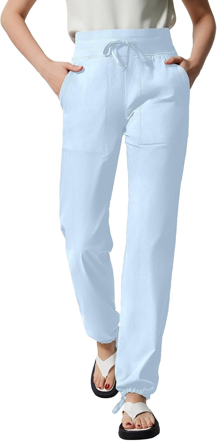 Women's Sweatpants Casual Jogger Summer Pants Loose Fit Comfortable Workout Hiking Travel Elastic Waist Lightweight
