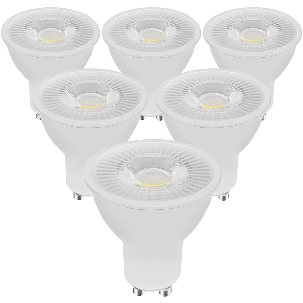 6-częściowa żarówka LED GU10 5W, regulowane oświetlenie wewnętrzne, wymiana lampy halogenowej 50 W, projektor dekoracyjny 220-240V, 500 LM, zimna biel