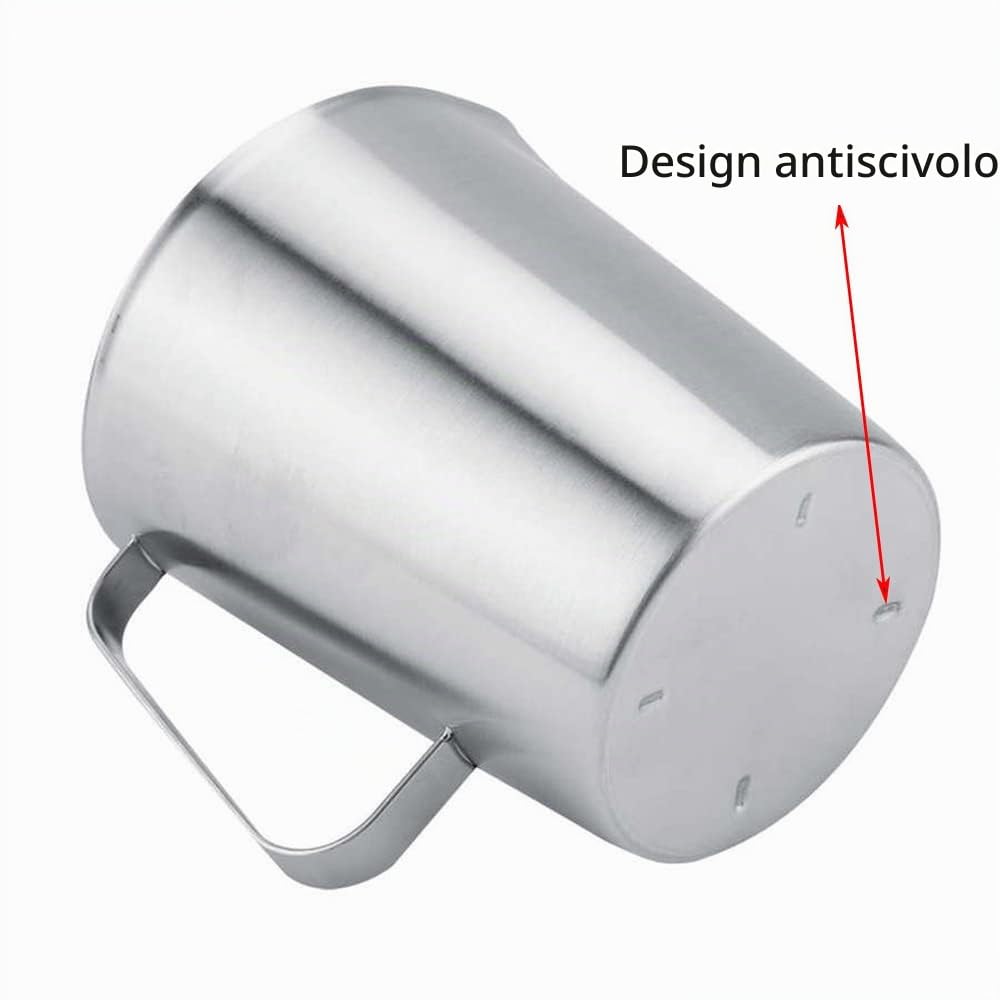 Becher da Laboratorio in Acciaio Inossidabile, Bicchiere Graduato per Misurazione a Resistenza ad Alta Temperatura per Casa, Scuola e Caffè