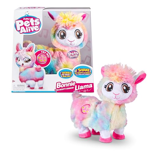 Image of Pets Alive Rainbow Bonnie The Booty Shakin Llama Battery-Powered Dancing Robotic Toy by ZURU, 1 Count (Pack of 1)