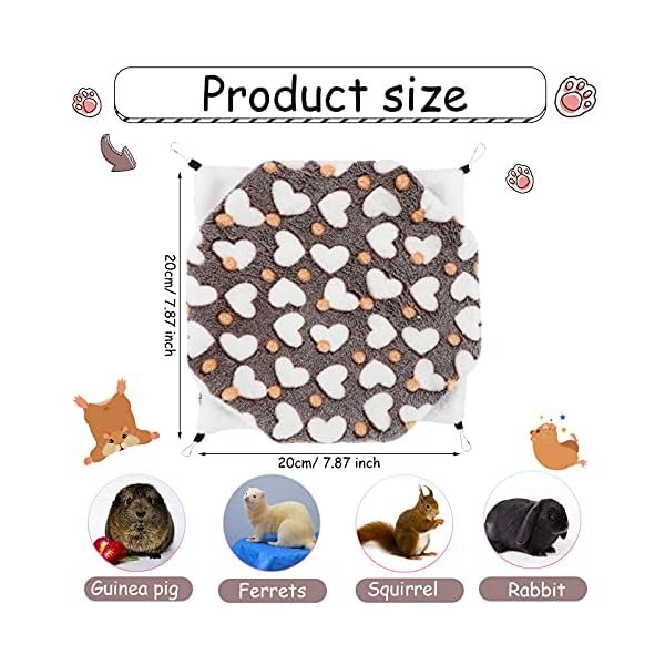 2 pieces small guinea pig rat hammock guinea pig hamster ferret hanging hammock toys bed for small animals chinchilla parrot sugar glider ferret squirrel playing - image 4