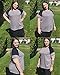 CARCOS Plus Size Tops for Women 2X Color Block Short Sleeve Shirts Crewneck Summer Tees Grey Striped Raglan Tunics Casual Blouse 2XL 16W 18W