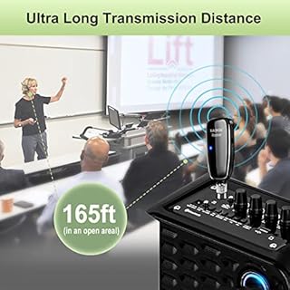 XIAOKOA Microfono Senza Fili,Microfono ad Archetto Wireless,UHF Wireless Microphone con Display Digitale a LED,per Amplificatore/Altoparlante/Sistema PA