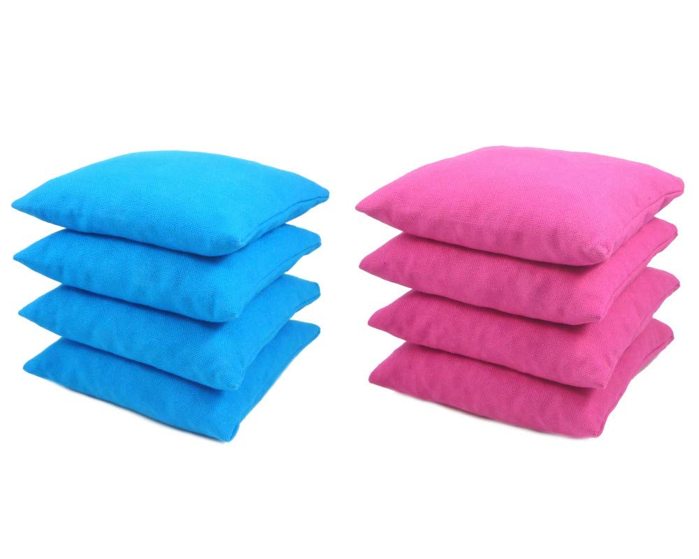 Get Outside Games 8 Classic Series Cornhole Bags – All Weather/Weather Resistant (Turquoise & Hot Pink)