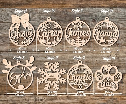 Customizable Christmas Ornaments with Names – Unique Personalized Holiday Decor for Kids and Adults by Femme Savor - Image 2