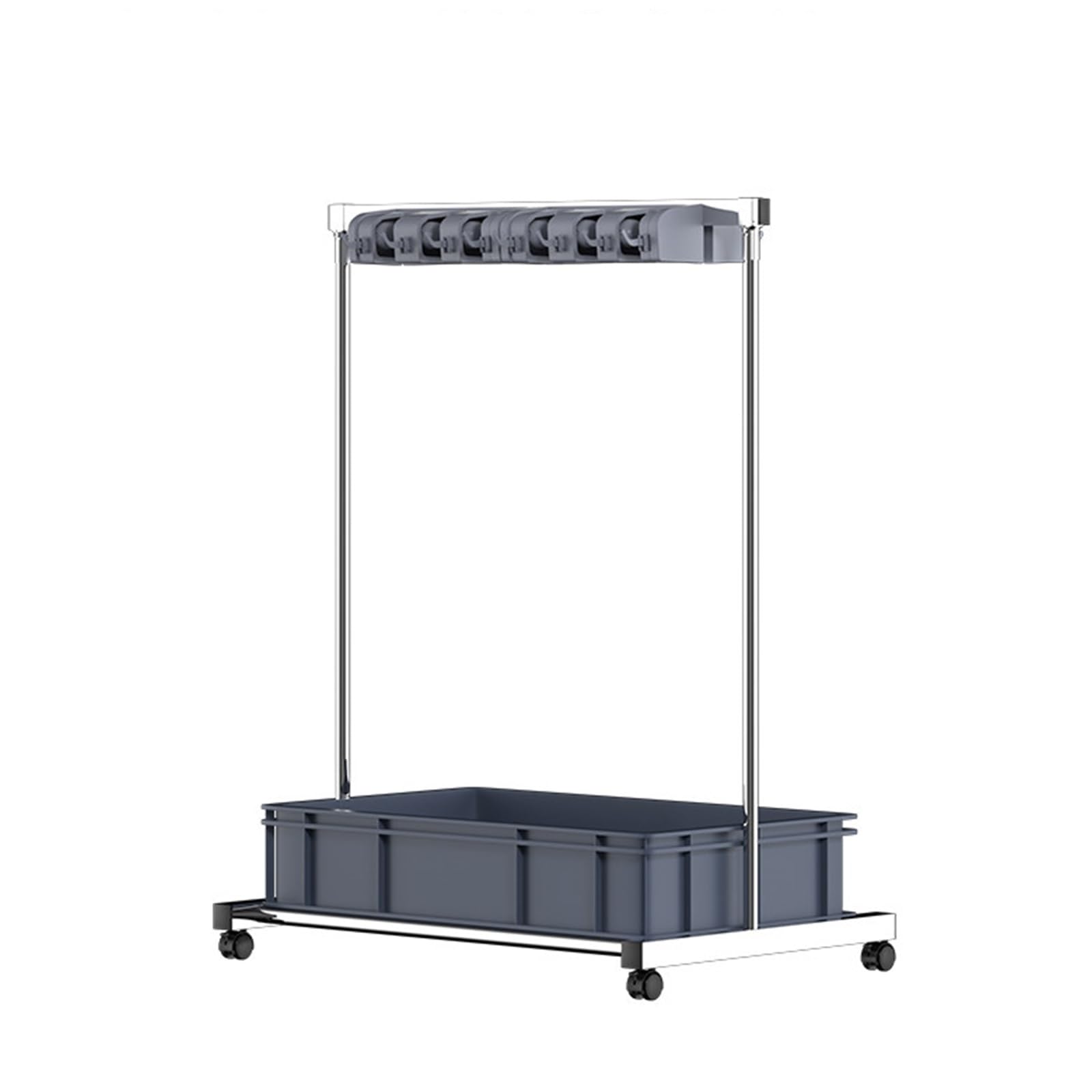 SARKEY Mobile Broom Mop Holder,Rolling Janitor Cart With Wheels,Freestanding Storage Cart,Solves The Problem Of Dripping Mops And Wet Floors,For Garden,Schools,Hotels(70x46x100cm(28x18x39in))