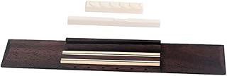 Alnicov Rosewood Guitar Bridge,with Cattle Bone Saddle Nut,for 6String Classical Acoustic Guitar