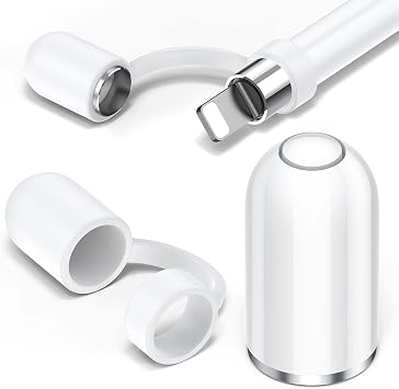 for Apple Pencil Cap 1st Generation Magnetic iPencil Replacement for Apple Pen Top Stylus Cover AntiFall Silicone Holder for iPad Pro 10.5" 12.9" 9.7" for iPad A16 11 10 9 8 7 6 Air 3 Mini 5th