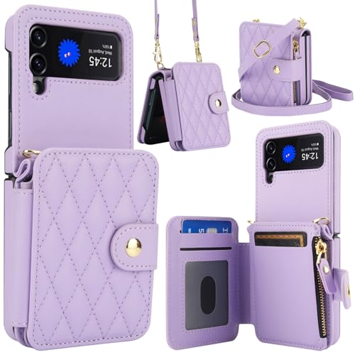 Étui pour Samsung Z Flip 4 Asuwish avec protection RFID et porte-cartes