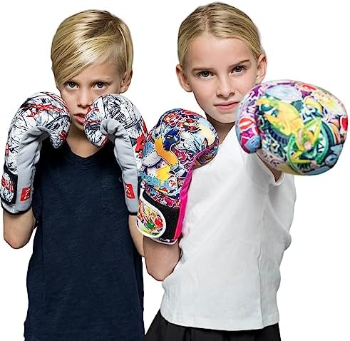 Sanabul Sticker Bomb Kids Boxing Kickboxing Training Gloves (6 OZ, Fury FIST)