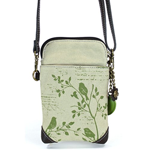 Chala Women's Safari Animal Canvas Crossbody Cell Phone Purse with Adjustable Strap -Sand3