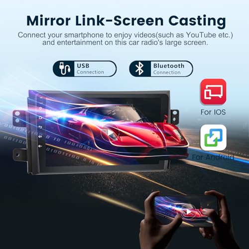 Image of 2+64G Android Stereo for Suzuki SX4 2006-2013 Support Wireless Carplay&Android Auto with 9 inch Touchscreen GPS Navigation Bluetooth USB WiFi FM /RDS Radio Receiver Backup Camera