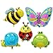 Produktbild Miya 5er set super Süß Insekt Tierchen Luftballon, Schmettering, Marienkäfer, Schnecke, Biene, Frosch Folienballon,