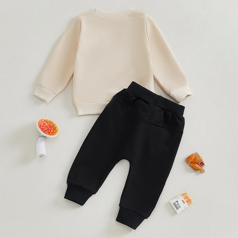 Baby Boy Fall Clothes Set Long Sleeve Letter Print Sweatshirt Pants Toddler Infant Outfits 6 12 18 24 Months 2T - Image 3