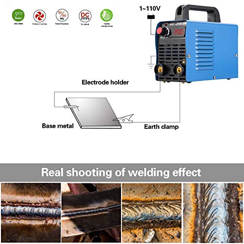Arc Welder, 200Amp 110V Welding Machine Igbt Inverter Welder With Lcd Display, Fits 4.2 Mm Welding Rod Equipment With Accessories Tools #TOP2