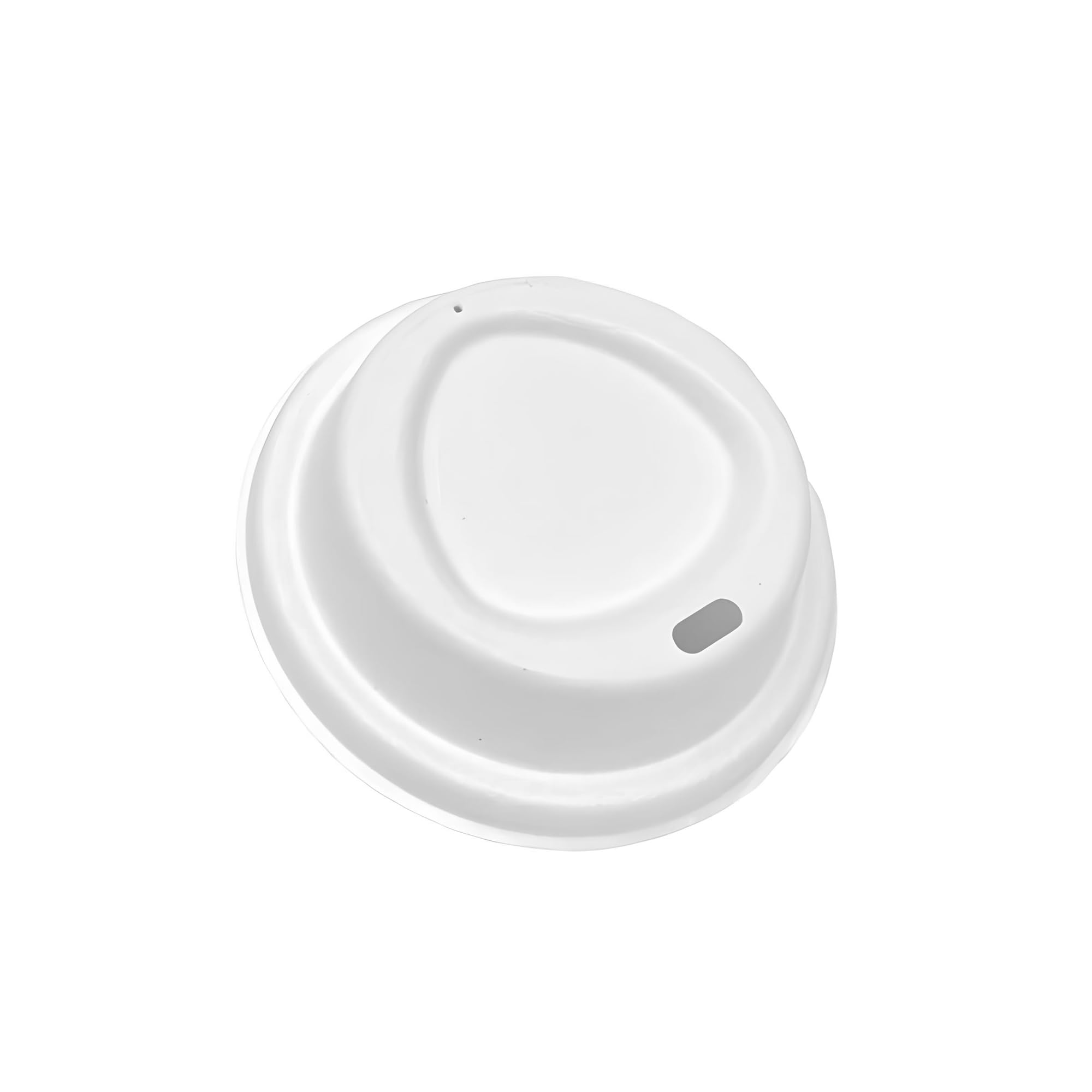 We Can Source It Ltd Cream / Off-White - Bagasse Pulp Coffee Cup Lids 12Oz With Secure Sip Fit – Strong Disposable Takeaway Drink Lids – For Hot Beverages, Cafes, And Catering Use - Pack Of 200