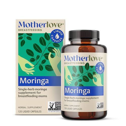 Motherlove Moringa (120 Capsule Value Size) Lactation Supplement to Support Breast Milk Supply—Non-GMO, Organic Herbs, Vegan, Kosher