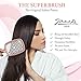 Janeke Superbrush Detangling Brush for Soft Smoothing Hair Brushing with Anti-Static Bristles - Vented Wet Hair Brush for Blow Drying Use - Perfect for Curly, Thick, Wavy, Fine Hair Types (Pink)