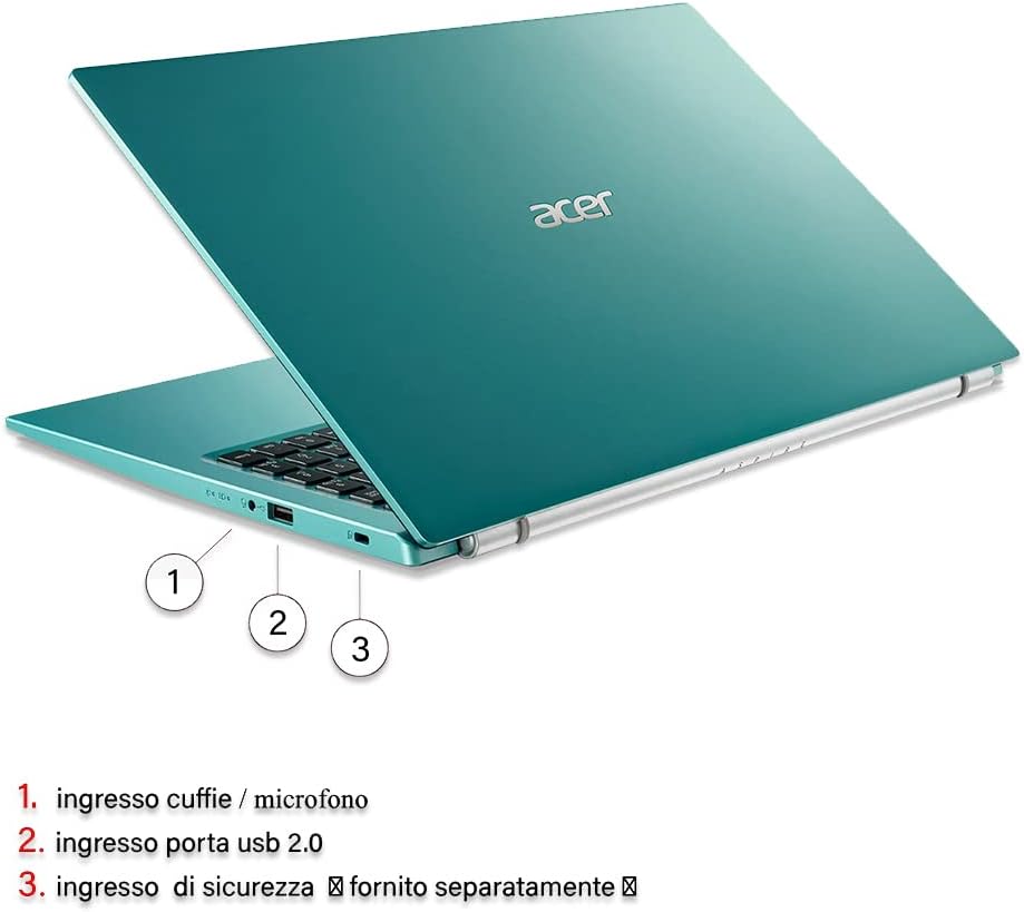 Acer Notebook Intel 4 Core N6000, RAM 16 Gb Ddr4, SSD pci da 512 Gb, Display FULLHD da 15,6, web cam, 3 usb, hdmi, bt, lan,wi-fi, Win11 Pro, Office Pro, Pronto alluso e preconfigurato Gar. Italia Acer Notebook Intel 4 Core N6000, RAM 16 Gb Ddr4, SSD pci da 512 Gb, Display FULLHD da 15,6, web cam, 3 usb, hdmi, bt, lan,wi-fi, Win11 Pro, Office Pro, Pronto alluso e preconfigurato Gar. Italia