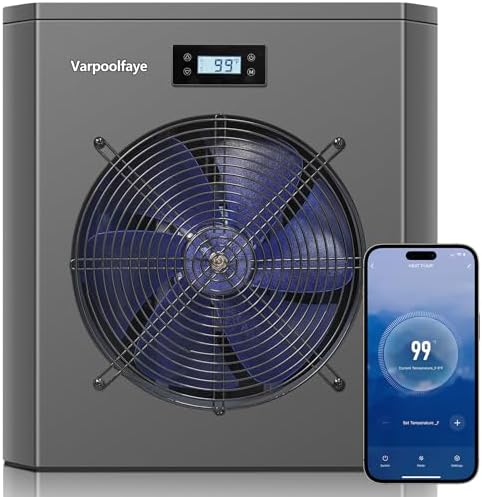 indoor pool heat pump - Which 5 Will Transform Your Swimming Experience? 4 Varpoolfaye Pool Heater for Above Ground Pool,16000BTU Warmth Up to 5000 Gallons,Pool Heater with WiFi Control App,Pool Heat Pump, Efficient Inverter, Titanium Heat Exchanger,110V
