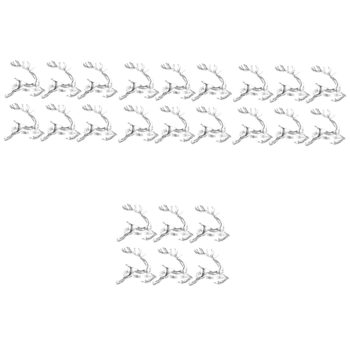 Alipis 24 Pièces Ronds De Serviette Wapiti Décorations De Serviettes Bague De Table Cerf Boucles De Serviette Créatives Ronds De Serviette De Noël Porte-Serviette Renne De Noël Alliage