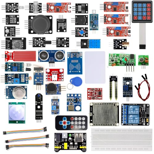 Image of 40-in-1 Sensor Module Kit for UNO and Raspberry Pi | Complete Electronics Starter Pack | DIY Projects and STEM Learning Kit