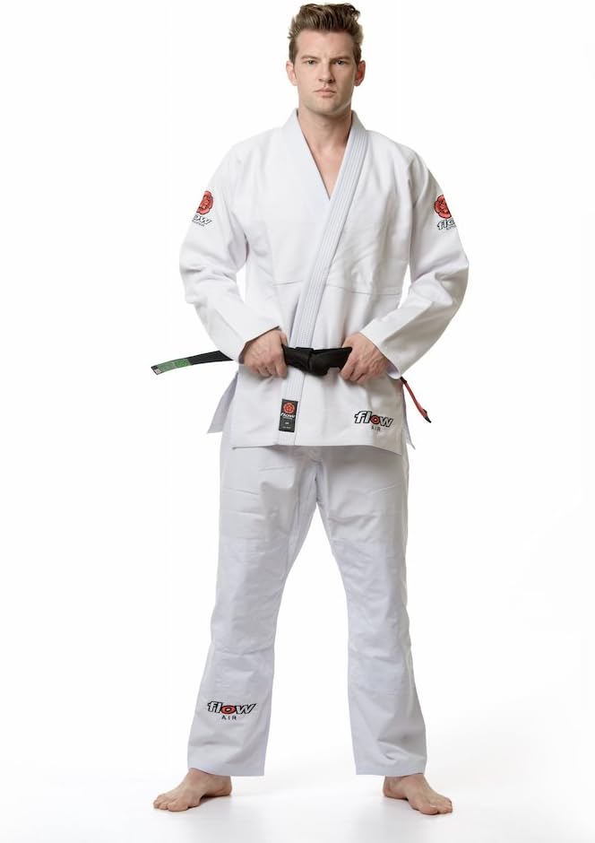 Flow Kimonos Air BJJ Jiu Jitsu Gi (White, A3L)
