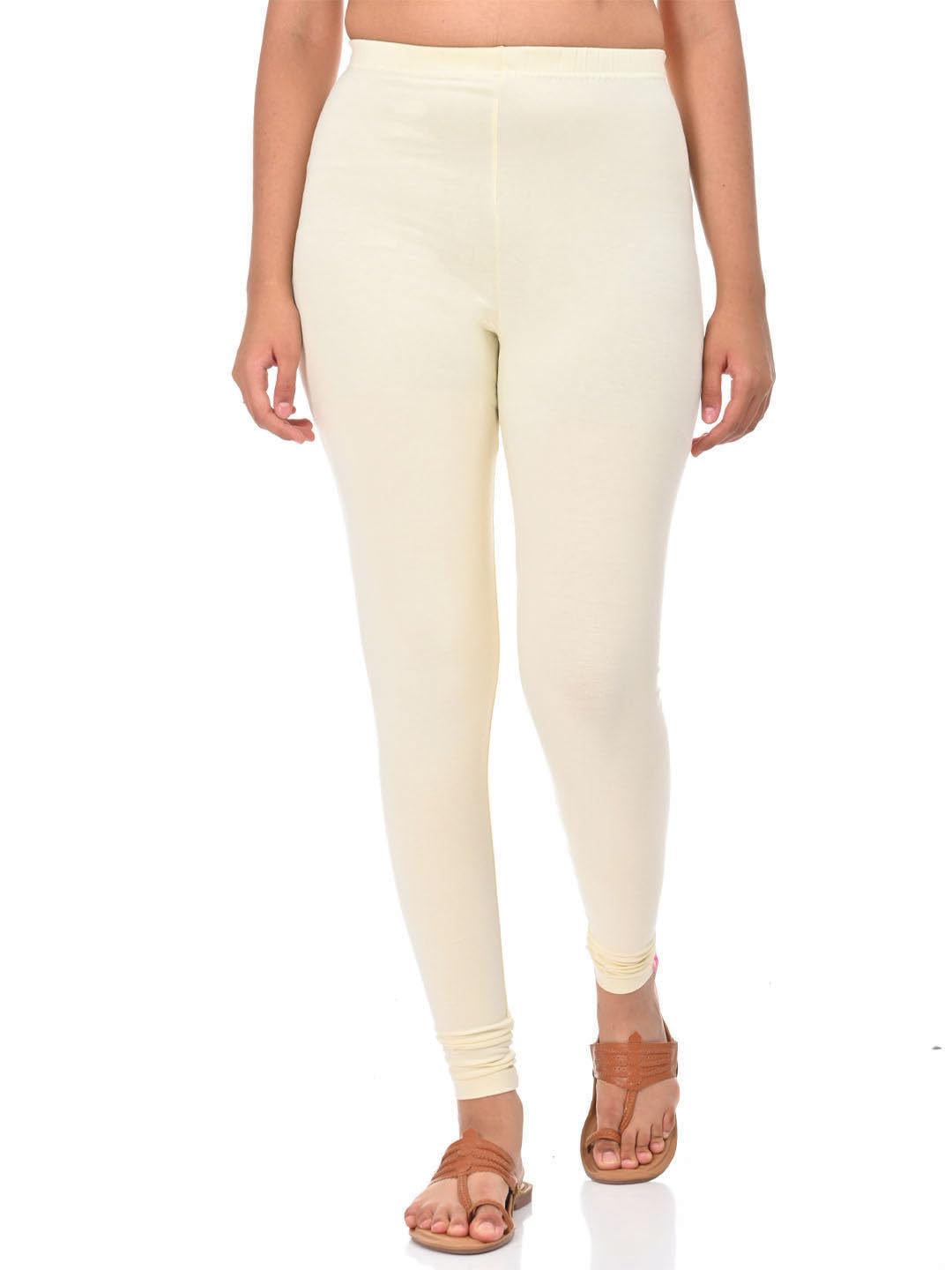 aviska Women Leggings/CHURIDHAR Leggings Half White-picture-51