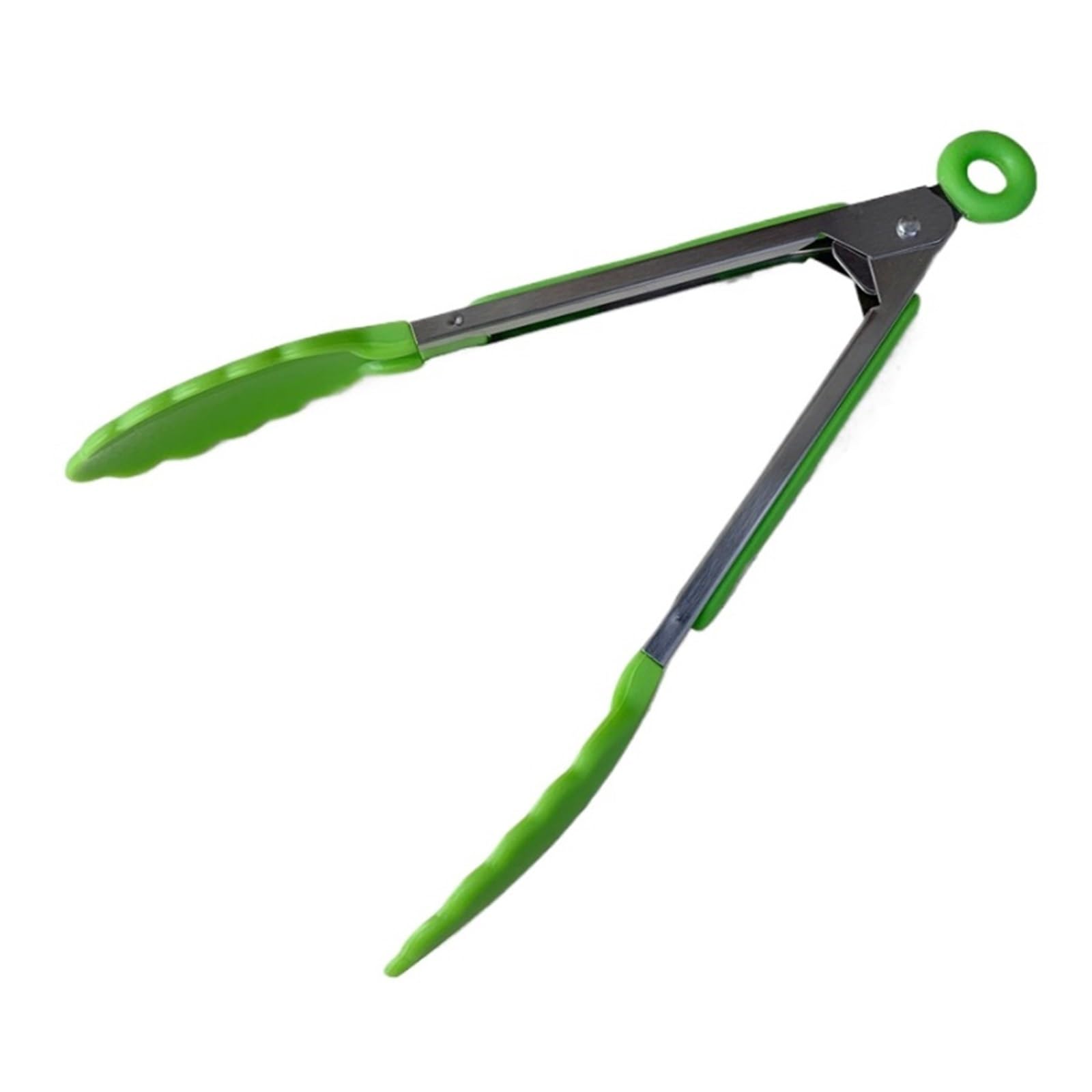 Pince à barbecue et salade en inox vert pour vos repas en terrasse
