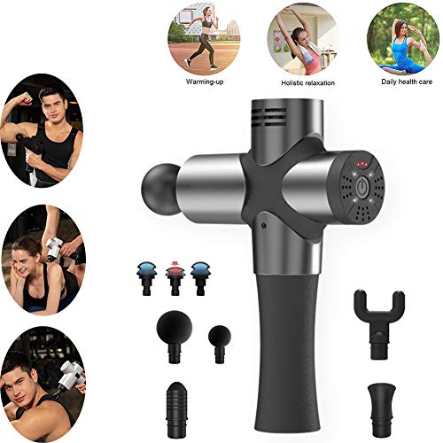 Preisvergleich Produktbild Hywot Massagepistole, Hand-Massagepistole für tiefe Muskelentspannung, persönliche professionelle Vibrationstherapie-Massagepistole für Muskeln