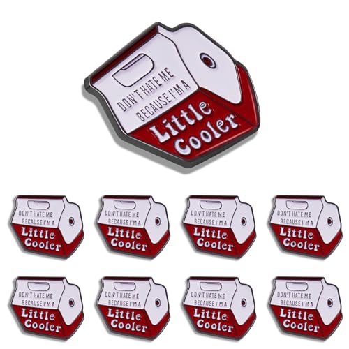 YYDSPin Pack of 6 Cartoon Little Cooler Enamel Lapel Pin 1.2 Inch -Metal Dont hate me because Im a little cool milk box Hat Men Women Travel Badge Brooch