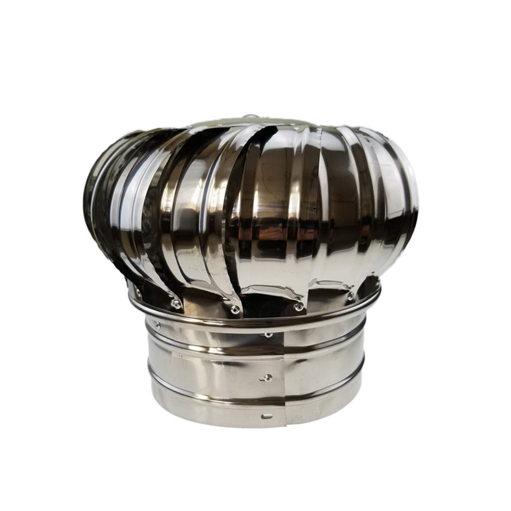 YFBCMXSKG Stainless Steel Rotating Chimney Cowl Cap Spinner Anti-Downdraught Simple to Fit Chimney Cowl Cap,Rotary for Chimneys and Exhaust Vents Chimney Pots,160mm/6.3Inch