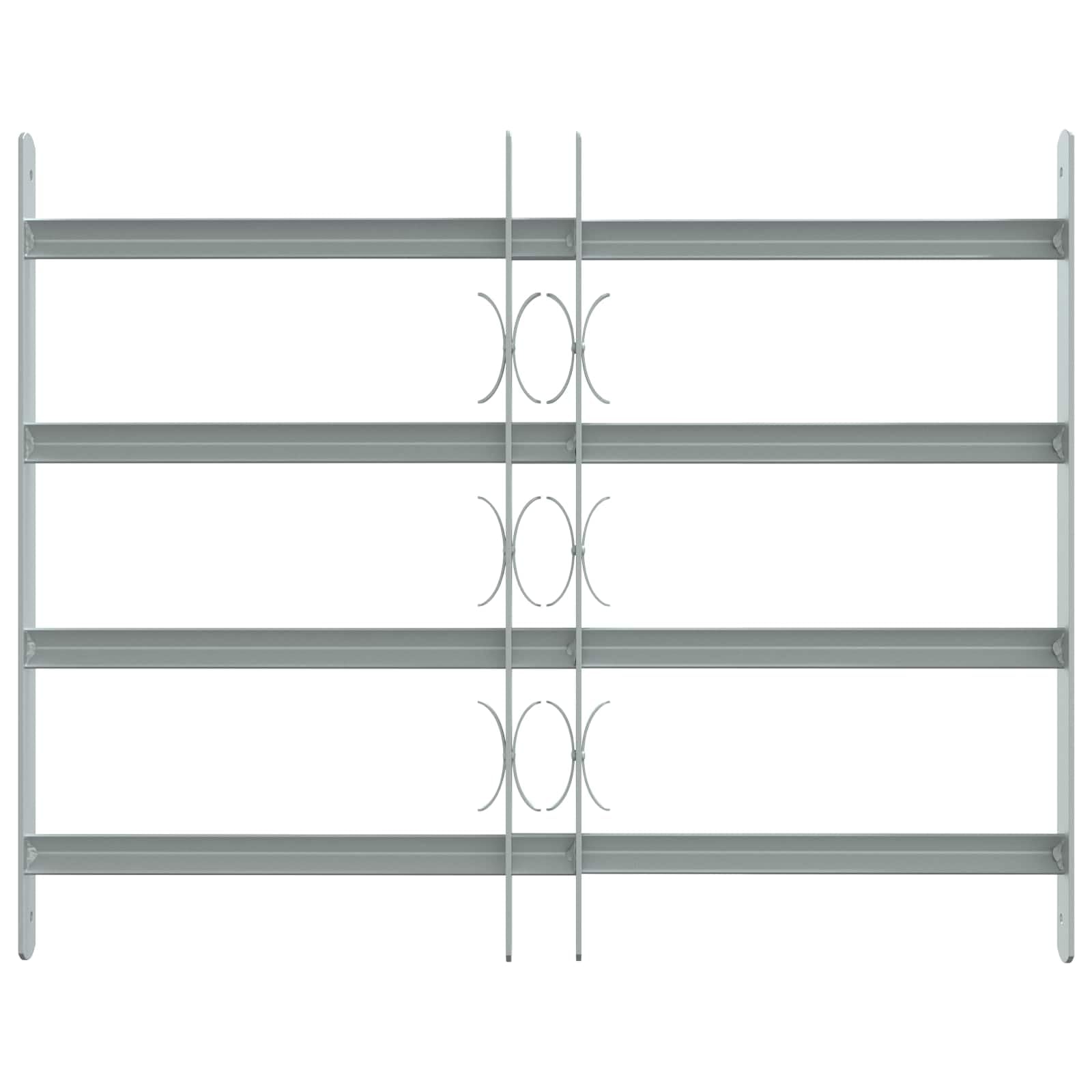 3 rejillas de seguridad para ventanas de acero galvanizado, ajustables de 430 a 740 mm, montaje horizontal, para marcos de ventanas, ventanas giratorias, sótanos y claraboyas