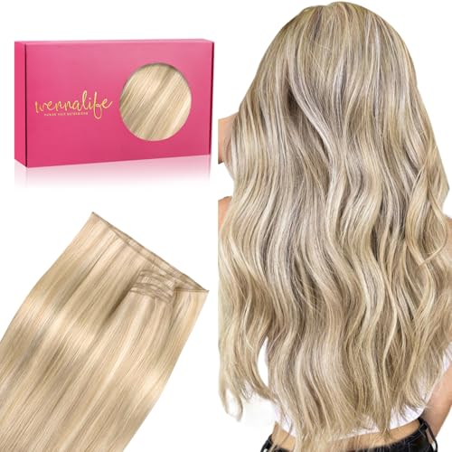 Image of WENNALIFE Sew In Human Hair Genius Weft Extensions Remy Invisible PU Weft
