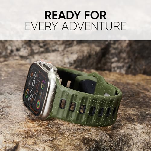 Image of Sport Bands 6-Pack Compatible with Apple Watch Ultra 3 /2 Band 49mm 46mm 45mm 44mm 42mm, Wide Soft Silicone Wristbands Waterproof Strap Men for iWatch Series 11 10 9 8 7 6 5 4 3 SE Ultra