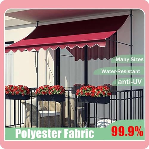 Auvent rétractable pour abri de terrasse pare-soleil d'extérieur résistant - 7