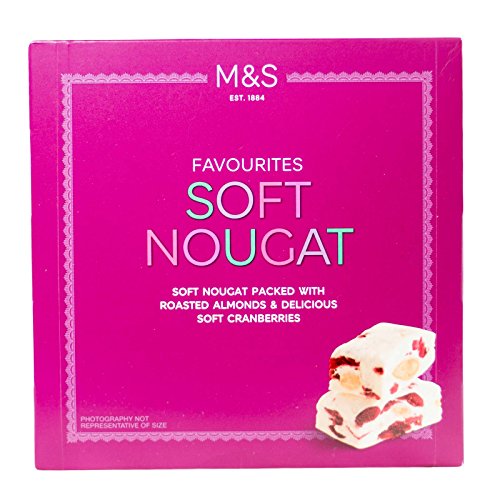 Marks & Spencer Soft Nougat Pieces Packed With Roasted Almonds & Delicious Soft Cranberries 156g