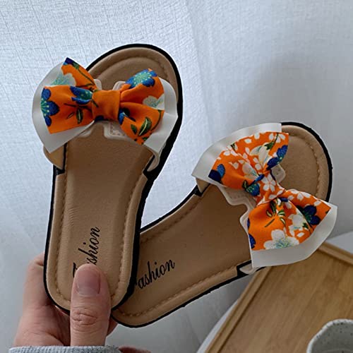 Boys Girls Toddler Little Kid Cloud Slides Sandals Quick Drying Slippers Shower Bathroom Pool Comfy (Orange, 9 Toddler)3