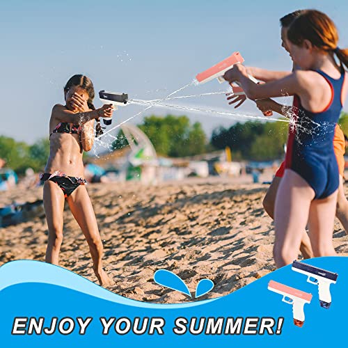 Funbud Electric Water Gun For Kids Ages 8-12, One-Button Automatic Squirt Guns, 32 Ft Range Powerful Water Blaster Soaker For Kids Adults, Summer Pool Beach Outdoor Toy, Blue #TOP4