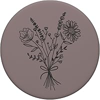 Vista 3 de PopSockets PopSockets - PopGrip intercambiable con diseño de flores silvestres neutros