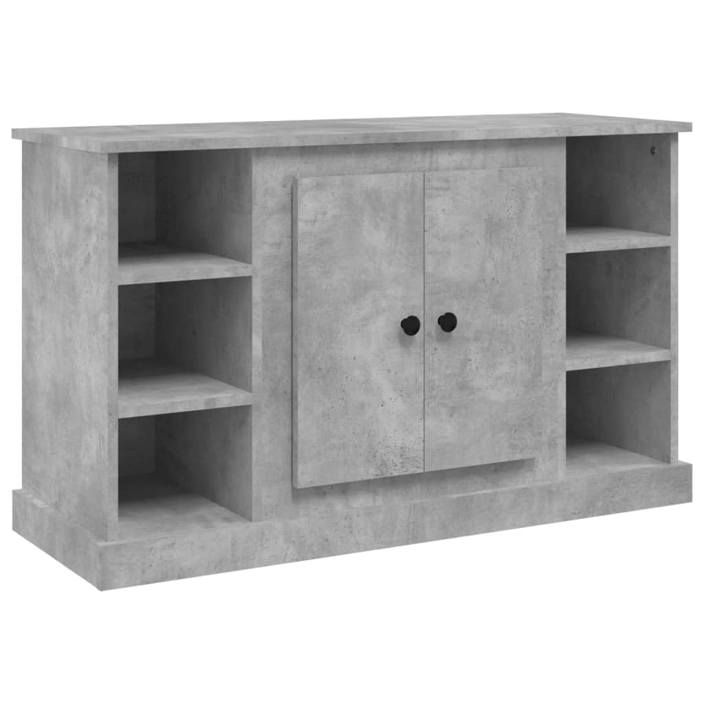 vidaXL Sideboard, Kommode mit viel Stauraum, Highboard Wohnzimmerschrank mit Türen, Schrank Anrichte Beistellschrank, Betongrau Holzwerkstoff