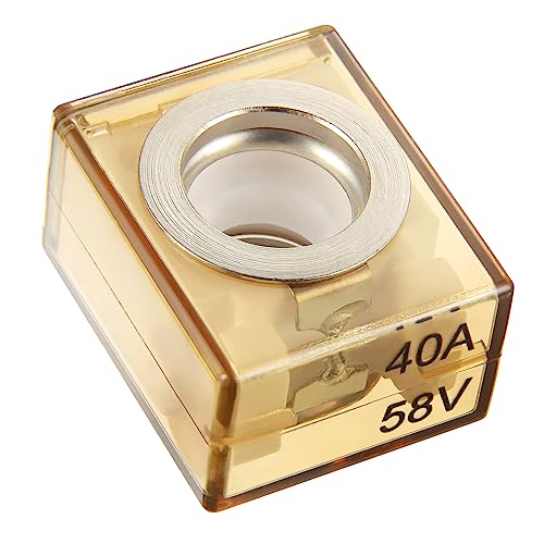 BOJACK Terminal Fuse 40A Marine Rated Battery Fuse (MRBF) 58V DC Max IP66 Waterproof for The Circuit Protection of Automobiles RVs Cranes Ships Charging Piles (40 Amp)