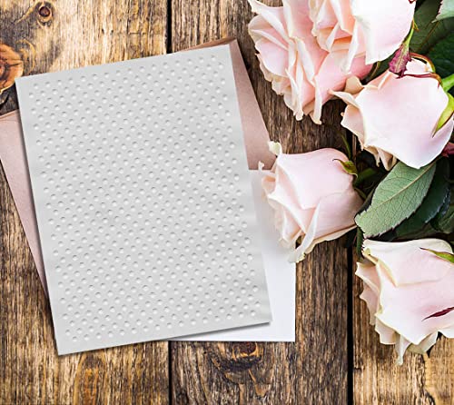 Alibbon Dots Plastic Embossing Folders For Card Making, Dot Background Embossing Folders For Diy Scrapbooking, Dots Pattern Template Folders For Paper Craft Photo Album Decorations #TOP2