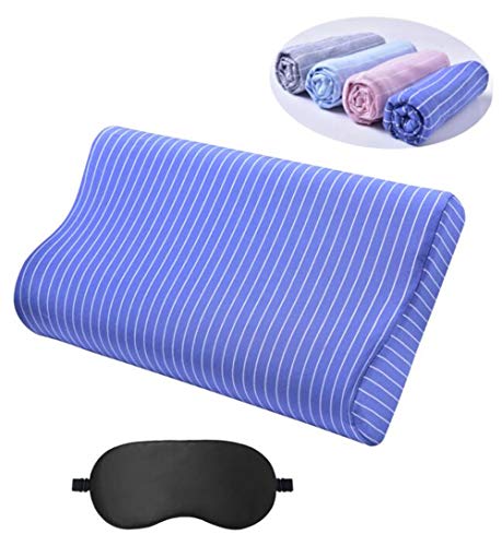Eucoz Contour Pillow Case,Soft Cotton Pillow Cover for Memory Foam Neck Pillow,Replacement Pillow Protector for Neck Cervical Pillow,Latex Pillow,Hidden Zippered