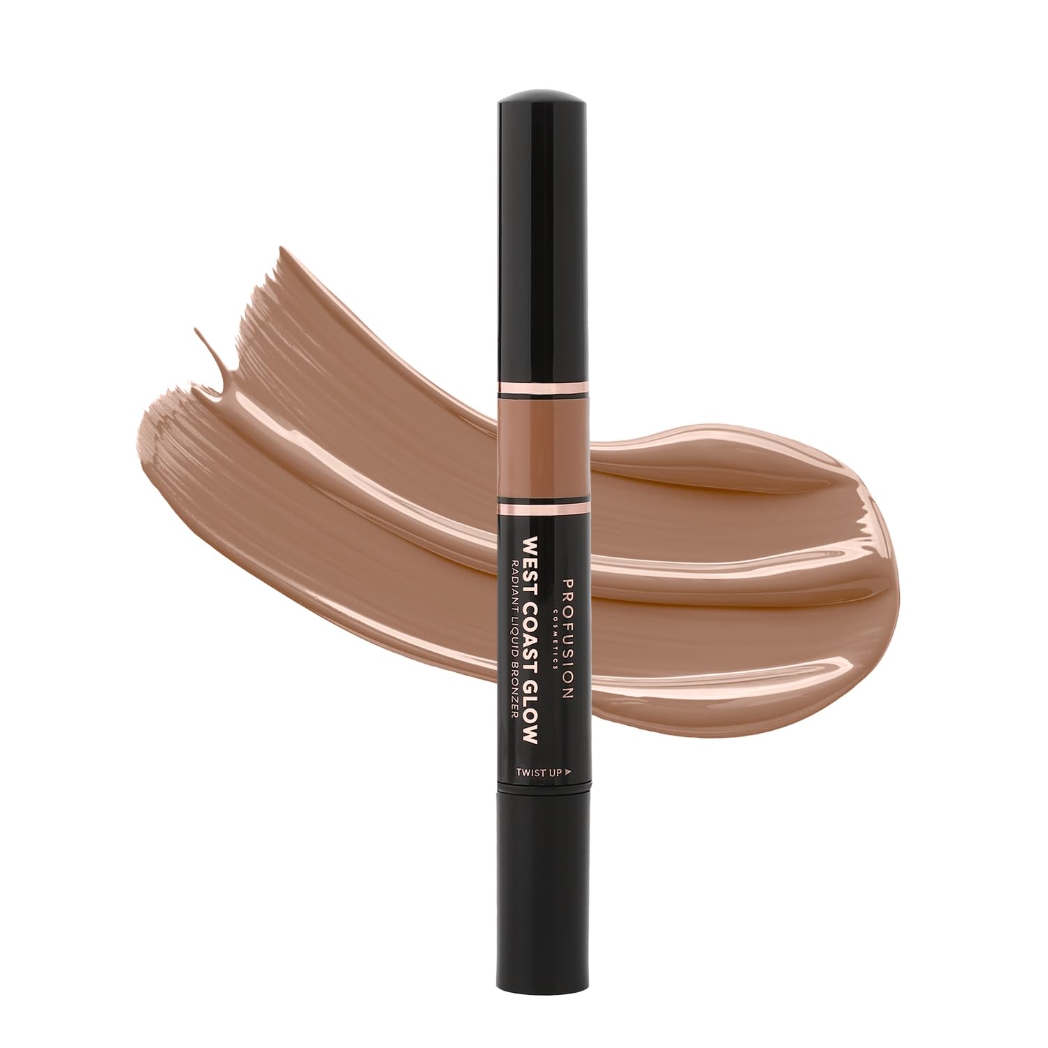Profusion Cosmetics West Coast Glow Liquid Bronzer Experience Radiant Sun-Kissed Beauty with Vitamin-Infused Liquid Formula, Lightweight, Buildable, Suitable for All Skin Tones (Malibu)